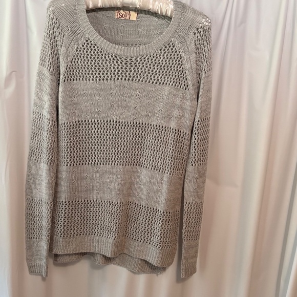 SO Heritage Women's Gray Loose Knit Light Weight Sweater,"Sampler" Stitch Small - Picture 1 of 8
